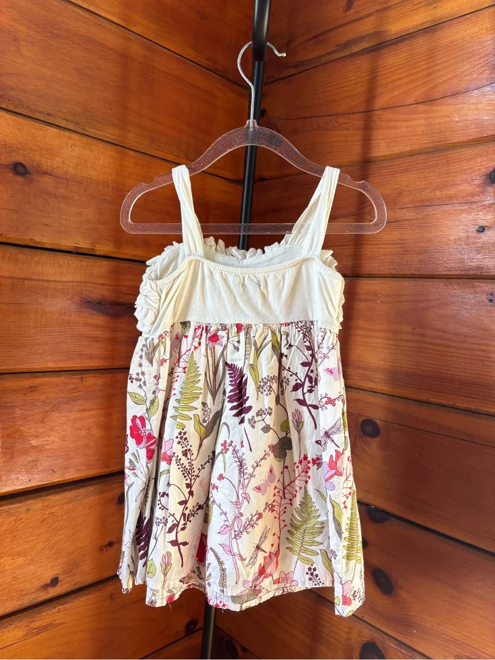 babyGap Girls 18-24M Floral Sundress Sleeveless Square Neck Ruffle 100% Cotton